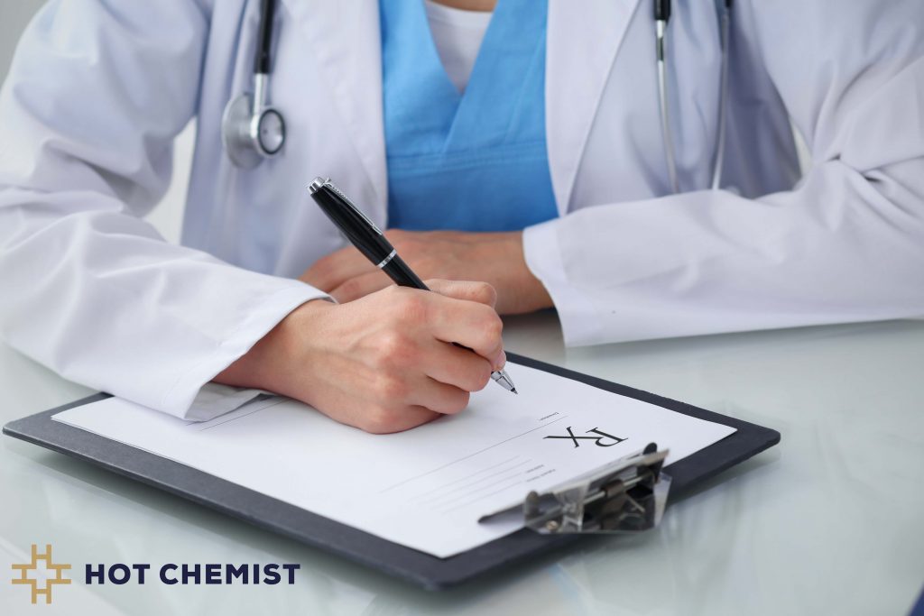 Private Prescription Costs and GP writing a prescription for Hot Chemist